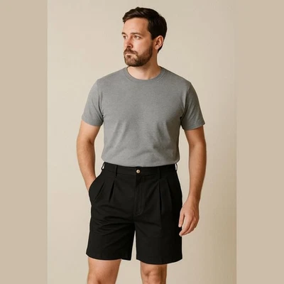 Catalina 复古黑色棉质导航短裤 38 码 — 第 1/4 张图片