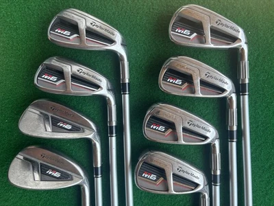 TaylorMade M6 Iron Set 5-9+PwAwSw 8pc RH FUBUKI graphite shaft Flex Stiff Used - Image 1 of 4
