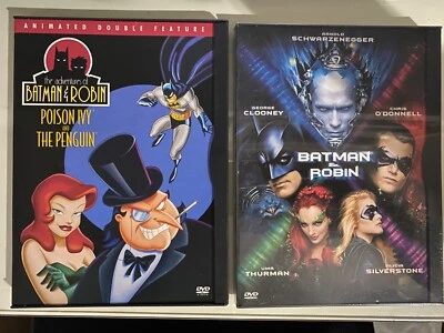 2 DVD's Batman and Robin Poison IV & Penguin Cartoon+ 1997 Batman & Robin NEW Foto 1 de 2