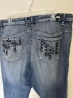 Pepe Women’s London Bootcut Jeans Size 18  Embroidered Logo & Cross Vintage Y2K