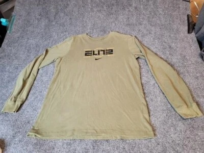 The Nike Tee Elite T-Shirt Mens XL Army Green Long Sleeve Dri-Fit Athleisure - Image 1 of 4