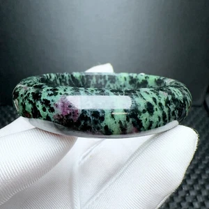 58.2mm Natural Ruby Zoisite Epidote More Red Gemstone Crystal Bangle Bracelet - Picture 1 of 6