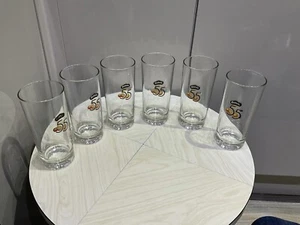 Vasos vasos X 6 Britvic 55 vidrio transparente 6,5 X 14 - Imagen 1 de 5