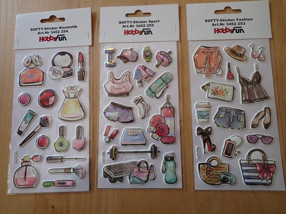 Hobby Fun Creapop Softysticker Softy Sticker - Sport - Kosmetik - Fashion - Bild 1 von 1
