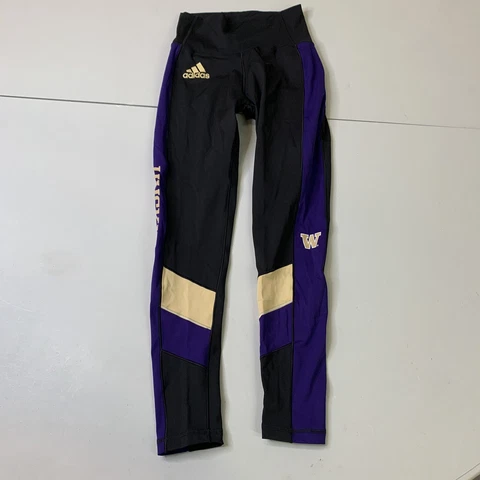 New Adidas University Of Washington Huskies Leggings Pant Team Issue Black S Cover