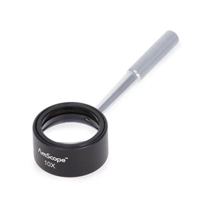 Handheld Steel Aplanatic 10X Magnifier with Handle - Picture 1 of 4