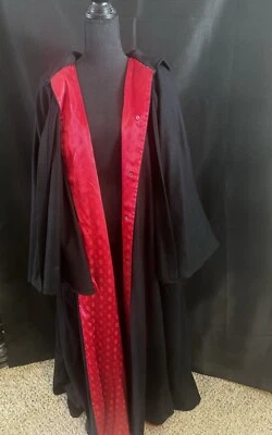 Винтажный TEXAS тела подвески LG черный/красный длинный плащ плащ шерсти/атласный Хэллоуин - Изображение 1 из 4