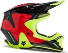 Fox Racing Unisex Adult V3 Revise Motocross Helmet (Red/Yellow) 31366-080
