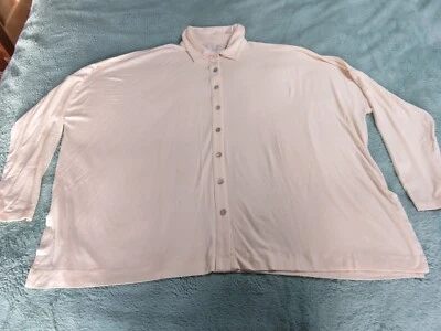 CAMISA JERSEY SUAVE MARLA WYNNE BNWOT LOUNGE ECRU MANGA LARGA NO ESTRUCTURADA REINO UNIDO 20 Foto 1 de 4