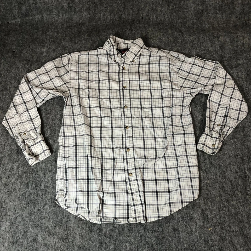 Wrangler Shirt Mens SM White Long Sleeve Button Up Wing Collar Wringle Resistant - Image 1 of 4