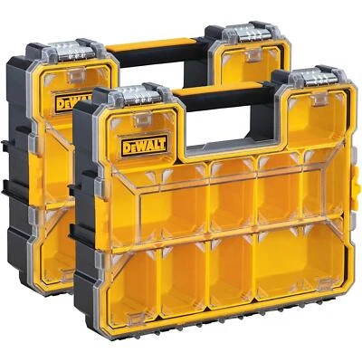 DeWalt Deep Pro Organisers Tool Storage Screw Nail Cups Storage Box 2 Pcs Pack - Image 1 of 4