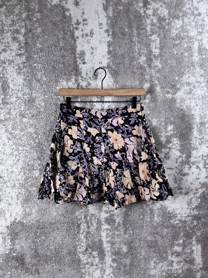 Falda Free People 4 para mujer mini patinadora multicolor acampanada floral con volantes Foto 1 de 4