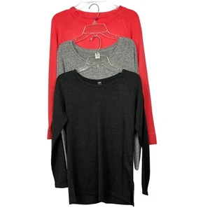 RBX/Old Navy/Lou Grey Women’s Tops Sz Small Lot/3 Multi Colors Stretch LS - Picture 1 of 19