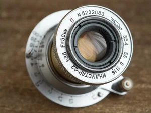 Industar-22 rojo “P” 50 mm f/3,5 LTM/LSM M39 №5232083 - Imagen 1 de 8