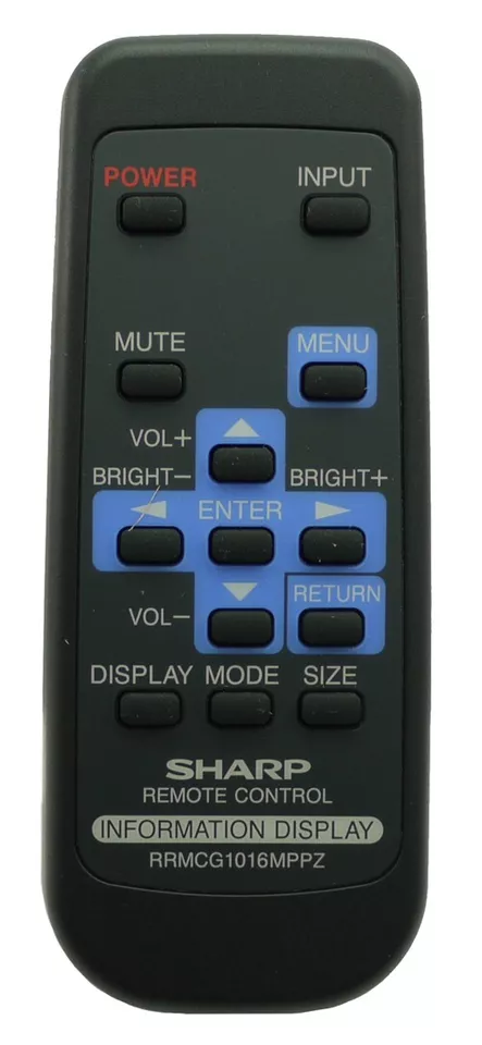 SHARP RRMCG1016MPPZ Genuine Remote For RRMCG1017MPPZ Sharp Information Display - Image 1 of 1