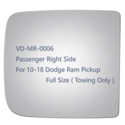 Espejo retrovisor de vidrio para Dodge Ram 4000 4500 5500 700 2010-2018 lado del pasajero derecho Foto 1 de 4