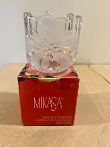 Vintage Mikasa Poinsettia Votice Candle Holder in Original Box - Picture 1 of 11