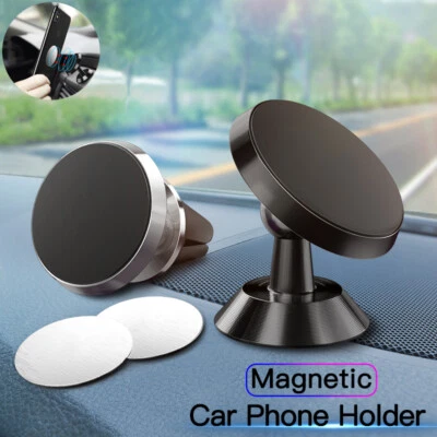 Universal 360° Magnetic Car Holder Mount Stand For Mobile Phone iPhone Samsung - Image 1 of 4