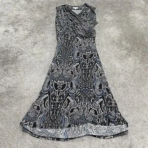 Belle Kim Gravel Maxi Long Dress Womens 1X Multi Paisley Sleeveless Belted NWT - Picture 1 of 15