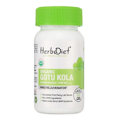 100% Organic Gotu Kola Leaf Centella Asiatica Capsules For Memory Brain Health - Image 1 of 4