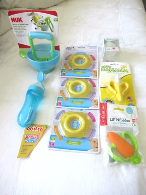 Лот из 8 кормушек для младенцев зубочистка зубная щетка Orajel Nuk Nuby Infantino - Изображение 1 из 4