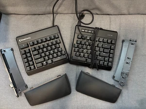 Kinesis Freestyle Edge, Ergonomic Mechanical Gaming Keyboard w/ Lifts, MX Silver - Picture 1 of 2