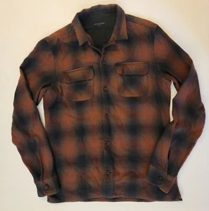 Allsaints Mens Shirt Sz Small Sher Wood LS Cotton Flannel Plaid Soft Butto 42518 - Picture 1 of 10