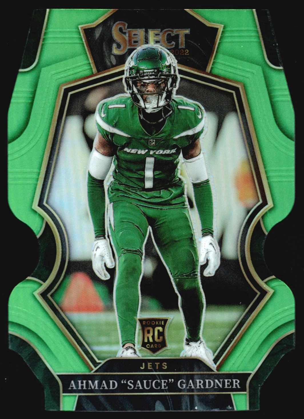 2022 Panini Select Ahmad Sauce Gardner Neon Green Die-Cut Rookie /299 #177