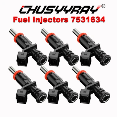 6X Inyectores de combustible genuinos 7531634 para BMW 528i 2008, 2009, 2010, 2011 3,0 L I6 Foto 1 de 4