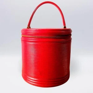 LOUIS VUITTON Epi Cannes Red Handbag Used w/Dustbag - Picture 1 of 17