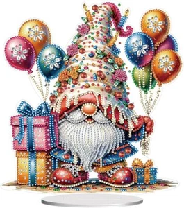 5D DIY Birthday Gnome Diamond Art Painting Kit Crystal Embroidery Rhinestone - Picture 1 of 8