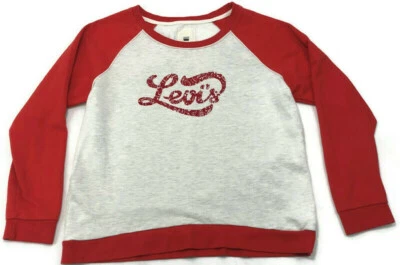  Sudadera para mujer Levi's Everyday cuello redondo roja/blanca manga larga talla XL Foto 1 de 4