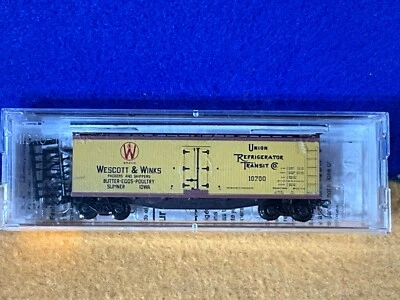 J11-47 TRAIN CAR - REEFER - N SCALE - KADEE MICRO-TRAINS 49380 - WESCOTT & WINKS - Image 1 of 4