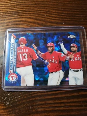 2020 Topps Chrome Sapphire RARE Three's Company Texas Rangers - Image 1 of 2