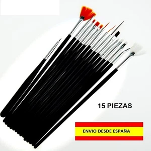 PINCELES PARA U�AS ARTE FINOS 15 PIEZAS MANICURA PEDICURA PELUQUER�A BELLEZA - Bild 1 von 1