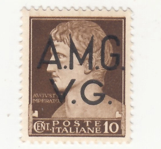 Italia 1945-46 Augusto César Venecia Julia. 10c OP AMG VG Sc# 1LN7A (A250) MNH Foto 1 de 1