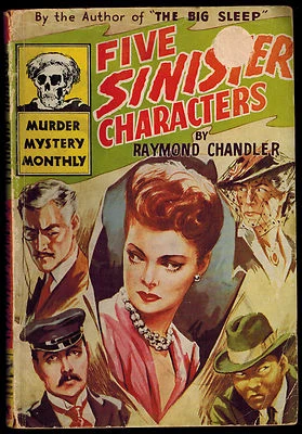Avon Murder Mystery Monthly #28 1945 PBO 5 SINISTER CHARACTERS Raymond Chandler — 第 1/2 张图片
