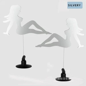 2pc Grand General Chrome Waving Lady Acrylic electroplated car suction cup orna - Bild 1 von 12