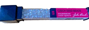 6/0 Czech Seed Beads Crystal AB S/L 24g Vial - Picture 1 of 2