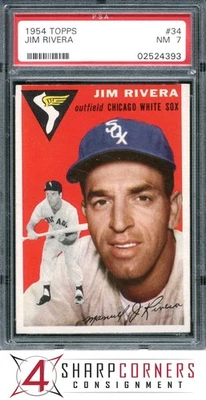 Jim Rivera White Sox 1954 Topps #34 PSA 7 Foto 1 de 4