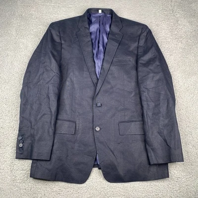 Blazer Baird Mcnutt Murano Para Hombre Grande Negro 100% Lino 2 Botones Abrigo Deportivo Foto 1 de 4