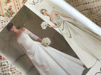 Vogue Pattern Bridal Original Wedding Dress Sewing Uncut Never Used - Image 1 of 4