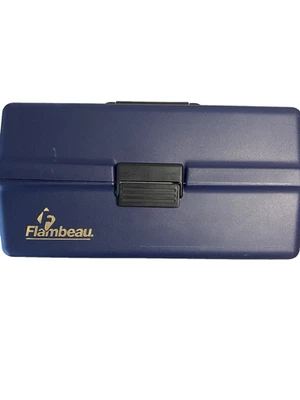Caja de Aparejos/Utilitarios Flambeau, Azul Excelente Estado Modelo 1628c 8" x 15" cuando se cierra Foto 1 de 4
