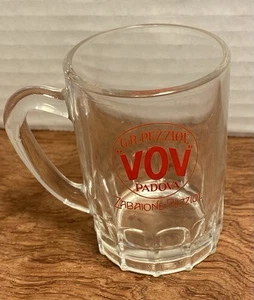Vintage Glass adv. VOV  G.B. Pezziol-Made Italy  Mini Vintage Glasses 70s#GLA - Picture 1 of 6