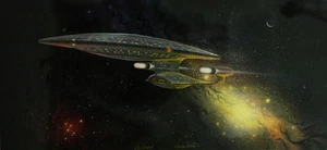 Litografía de medios mixtos Rick Sternbach NCC 1701-D ¡Últimos! - Imagen 1 de 1