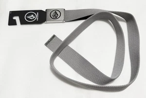 Volcom Circle Web Belt Heather Grey w/ Silver Buckle Adjustable One Size - New - Picture 1 of 6