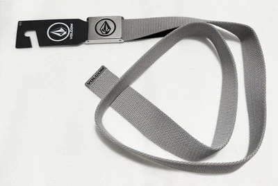 Volcom Circle Web Belt Heather Grey w/ Silver Buckle Adjustable One Size - New - Image 1 of 4