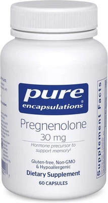 Pure Encapsulations Pregnenolona 30 mg Hormona y Soporte de Memoria 60 Cápsulas Foto 1 de 4