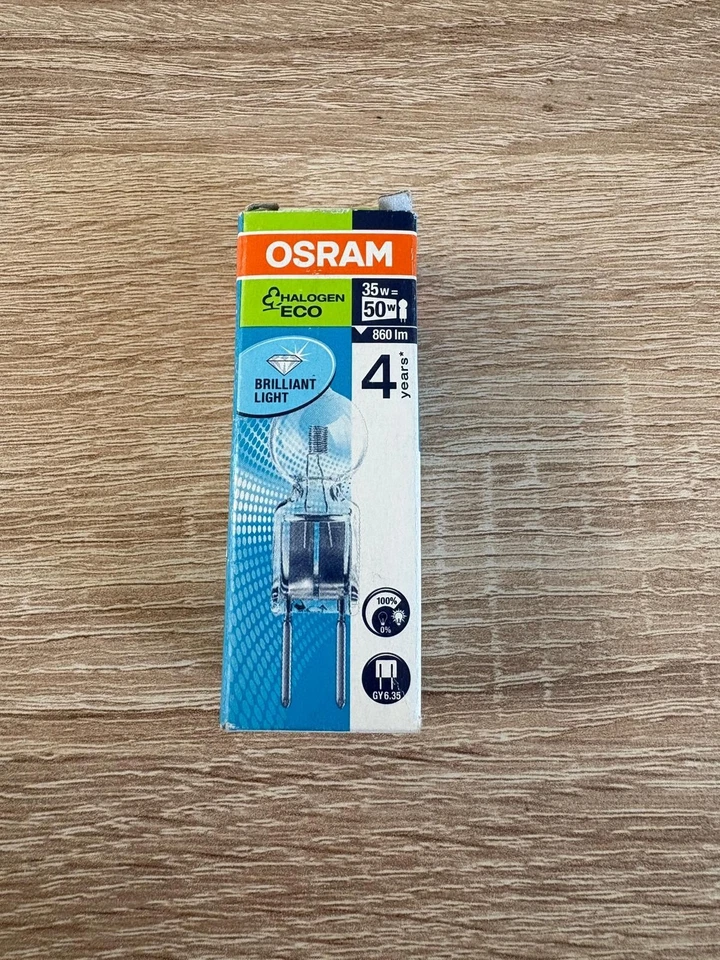 OSRAM H64432ECO lampadina alogena 35w=50e 12v 2900k GY6.35 - Immagine 1 di 3