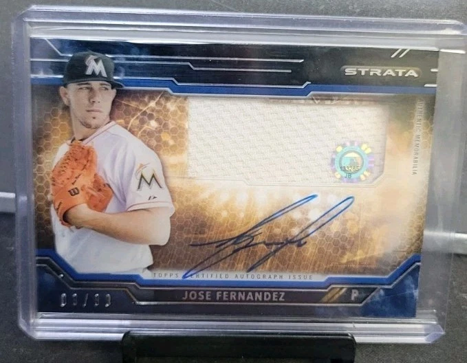 Jose Fernandez 2015 Topps Strata Patch Auto /99 - Image 1 of 2